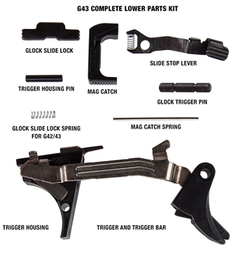 GLOCK G43 SS80 COMPLETE LOWER FRAME PARTS KIT