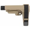 SB Tactical, SBA3 Stabilizing Brace, 5 Position Adjustable, Includes 6 Position Carbine Receiver Extension, Flat Dark Earth Finish