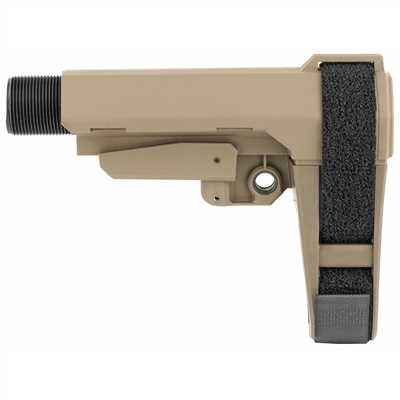 SB Tactical, SBA3 Stabilizing Brace, 5 Position Adjustable, Includes 6 Position Carbine Receiver Extension, Flat Dark Earth Finish