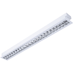 Columbia Lighting BR044-154G-LS-EPU-1WW 4"x4' Recessed Brio Stretto Low Glare, One 54W or 41W T5H0 Lamp, Grid Ceiling Type, Low Iridescent Specular, Electronic Programmed Start, 120-277V, Asymmetric Wall Wash