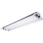 Columbia Lighting CSR4-248HO-U-EPU 4' Industrial Light, Two Lamps, 4', T12: High Output, Apertured Reflector for 5% Uplight, Electronic T5, Programmed Start, 120-277V