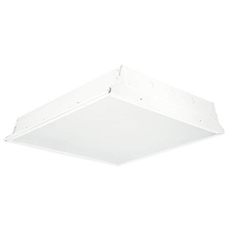 Columbia Lighting LJT22-35HLG-FSA12-EU 43W 2'X2' LED Troffer with Adv Solid State Technology, 3500K, High Lumen, Grid Ceiling, White Flush Steel Door, Pattern 12 Acrylic Lens Shield, Fixed Output, 