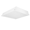 Columbia Lighting LJT22-40HLG-FSA12F-EU-ELL14 43W 2'X2' LED Troffer with Adv Solid State Technology, 4000K, High Lumen, Grid Ceiling, White Flush Steel Door, Pattern 12 Acrylic Lens Shield, Fixed Output, with Emergency Battery Back up