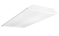 Columbia Lighting LJT24-35LWG-FSA12-EU-C388 39W 2'X4' LED Troffer with Adv Solid State Technology, 3500K, Low Watt, Grid Ceiling, White Flush Steel Door, Pattern 12 Acrylic Lens Shield, Fixed Output, 3-Wire Flex