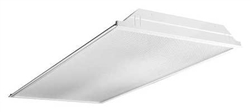 Columbia Lighting LJT24-40HLG-FSA12F-EU 49W 2'x4' LED Troffer with Advanced Solid State Technology, 4000K, High Lumen, Grid Ceiling, White Flush Steel Door, Pattern 12 Acrylic Lens Shielding, Fixed Output, 120-277V