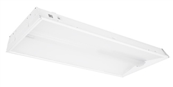 Columbia Lighting LSER14-35HLG-C-EU-ELL14 52W 1'x4' Serrano LED Architectural Luminaire, 3500K, 4700 Lumens, Grid Ceiling, Contour Shielding, Fixed Output, 120-277V, 1400 Lumens Energy Battery Pack Installed