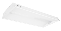 Columbia Lighting LSER14-40HLG-C-EU-PNCS 52W 1'x4' Serrano LED Architectural Luminaire, 4000K, 4700 Lumens, Grid Ceiling, Contour Shielding, Fixed Output, 120-277V, Cartoned and Stretched Wrapped to Narrow Pallet