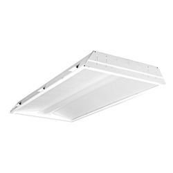 Columbia Lighting LSER24-35LWG-C-EU 41W 2'x4' Serrano LED Architectural Luminaire, 3500K, 4200 Lumens, Grid Ceiling, Contour Shielding, Fixed Output, 120-277V