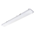 Columbia Lighting LXEM8-40LW-RFA-EDU 67W 8' LED Enclosed and Gasketed Fiberglass Extreme Environment, 4000K, 8095-9276 Lumens, Ribbed Frosted Acrylic Shielding, 0-10V Dimming, 120-277V, White Finish