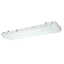 Columbia Lighting LXEW4-30H-FAW-EDU 4' Enclosed and Gasketed LED High Bay, 3000K, 21000 Lumens, Frost Impact Resistant Acrylic Lens, Wide Distribution, 0-10 Dimming, 120-277V