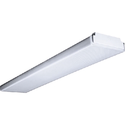 Columbia Lighting WC2-220-L120 2' 10" Wide Specification Grade Wraparound, Two Lamps, L120 Ballast, Clear Prismatic Acrylic Lens