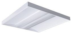 Columbia Lighting ZPT22-224G-LSRR-EPU-NYC 2'x2' Zero Plenum Troffer, Two 24W T5HO Lamps, Grid Lay-in Ceiling Type, Linear Prismatic Lens with Surface Relief Diffuser Shielding, Ribbed Curve Reflector, Electric T5, 1.00 Ballast Factor, 120V-277V, NYC Compl