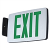 Compass Lighting CCESGE Thin Die-Cast LED Emergency Exit with Emergency Battery Back Up, 1W, Single-Face, Wall, End or Ceiling Mounted, Green