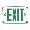 Compass Lighting CEWDGE Wet Location LED Emergency Exit, 120V-277V, Double-Face, End or Ceiling Mounted, Green Letters, with Battery