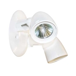 Dual-Lite CPRDW0605 6V, 5W Halogen Decorative Indoor Remote Lighting Head, Double Heads, White Finish
