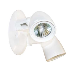 Dual-Lite CPRDW0605 6V, 5W Halogen Decorative Indoor Remote Lighting Head, Double Heads, White Finish