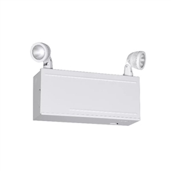 Dual-Lite LM130-12V-1205L 12V High Capacity Emergency Light, Lead Calcium Battery, No Self-Diagnostics, White Finish with 5W LED lamp heads