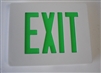 Dual-Lite SESGWEI Sempra Die Cast Exit Sign, Single Face, Green Letter Color, White Finish, Emergencey Operation, Spectron Self-Diagnostic