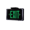 Dual-Lite SEWLSGBE Harsh Environment Exit Sign, 120/277V, Single Face, Green Letters, Black Finish, Emergency Operation