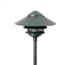 Focus Industries AL-03-10-LEDP-WBR 12V 4W LED 300 lumens 2 Tier 10" Pagoda Hat Area Light, Weathered Brown Finish