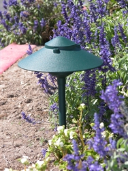 Focus Industries AL-03-10LED3STU 12V 3W Omni LED Cast Aluminum 10" 2 Tier Pagoda Hat Area Light, Stucco Finish