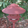 Focus Industries AL-03-4T-10-RBV 12V 18W 10" Four Tier Pagoda Hat Area Light, Rubbed Verde Finish