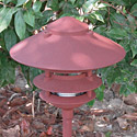 Focus Industries AL-03-4T-10-WBR 12V 18W 10" Four Tier Pagoda Hat Area Light, Weathered Brown Finish