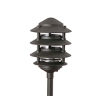 Focus Industries AL-03-4T-LEDP-ATV 12V 4W LED 300 lumens 4 Tier 6" Pagoda Hat Area Light, Antique Verde Finish