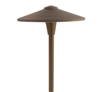 Focus Industries  12V 3W Omni LED Cast Aluminum 10" China Hat Area Light with 16" Stem, Rubbed Verde Finish