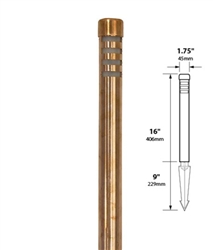 Focus Industries AL-08-SM-DM-CAR 12V S8 Incandescent Small Bollard Deck Mount, Copper Acid Rust Finish