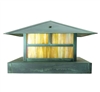 Focus Industries AL-10-LGP-LEDP-BAV 12V 4W LED 300 lumens Brass Pedestal Mount Lantern Area Light, Brass Acid Verde Finish