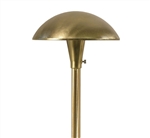 Focus Industries AL-12-LEDP-BRS 12V 4W LED 300 lumens 8" Mushroom Hat Area Light, Unfinished Brass