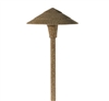 Focus Industries AL-15-BRS 12V S8 Incandescent 8" Tiki Hat Area Light, Unfinished Brass