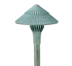 Focus Industries AL-15-SM-LEDP-WBR 12V 4W LED 300 lumens 5.75" Tiki Hat Area Light, Weathered Brown Finish