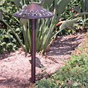 Focus Industries AL-16-RBV 12V 18W 8" Stars and Moons Hat, Area Light, Rubbed Verde Finish