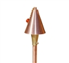 Focus Industries AL-18-SM-AH-BB-COP 12V 20W T4 Halogen Tiki Torch Light, Brass Bamboo Stem Area Light, Unfinished Copper