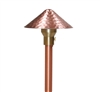 Focus Industries AL-19-SM-HHAH-F-COP 12V 20W T3 Halogen 8" Hammered Hat Finial Area Light, Unfinished Copper