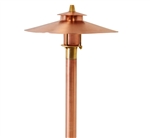 Focus Industries AL-21-HBPCOP 12V 20W T3 Halogen 7" China Hat with Adjustable Stem Area Light, Unfinished Copper