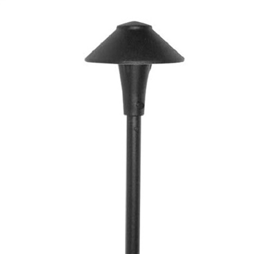 Focus Industries AL01SML12BLT 3W 3.5" Omni Super Saver LED Cast Aluminum Mini China Hat Area Light, Black Texture Finish