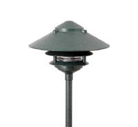 Focus Industries AL0310L12BRT 3W Omni Super Saver LED 10" Two Tier Pagoda Hat Area Light, Bronze Texture Finish
