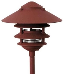 Focus Industries AL034T10L12BLT 3W Omni Super Saver LED 10" Four Tier Pagoda Hat Area Light, Black Texture