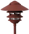 Focus Industries AL034T10L1WBR 3W Omni Super Saver LED 10" Four Tier Pagoda Hat Area Light, Weathered Brown Finish