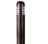 Focus Industries AL08ALUML12BLT 12V 3W Omni LED Extruded Aluminum 3" Diameter Mini Bollard, Black Texture Finish