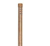 Focus Industries AL08SML12CAR 12V 3W Omni LED Copper 1.75" Diameter Mini Bollard, Copper Acid Rust Finish