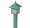 Focus Industries AL09L12ATV 12V 3W Omni LED Brass Post Lantern Area Light with ABS Post, Antique Verde Finish