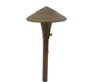 Focus Industries AL15SML12BAR 12V 3W Omni LED 5.75"" Cast Brass Tiki Hat, Brass Acid Rust Finish