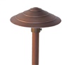 Focus Industries AL20AHL12CAR 12V 3W Omni LED 8" Saturn Ring Hat Area Light with Adjustable Hub, Copper Acid Rust Finish