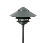 Focus Industries Al-03-10-WBR-120V 120V 10" Two Tier Pagoda Hat Area Light, Weathered Brown Finish