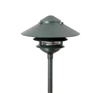 Focus Industries Al-03-10-WTX-120V 120V 10" Two Tier Pagoda Hat Area Light, White Texture Finish