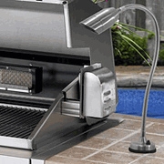 Focus Industries BQ-08-FD-MR16-120V-SS 120V Stainless Steel Bullet BBQ Flex Light Deck Series with 24" Flex Arm Finish